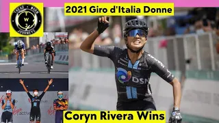 Coryn Rivera Wins | 2021 Giro d'Italia Donne | Final Stage 10 | Sprint Deignan 2nd