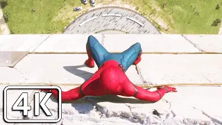 Spider-Man: Homecoming - Spider-Man saves classmates in Washington Monument [4K]