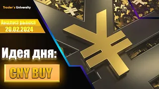 Анализ рынка 20 02 2024  Доллар Рубль Юань Биткоин Золото Нефть CME Forex