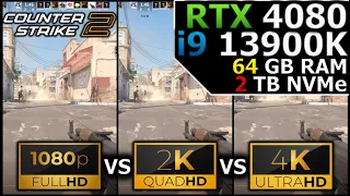 Counter Strike 2 | 1080p vs 1440p vs 2160p | RTX 4080 | i9 13900K | 64GB RAM | 2TB NVMe