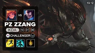 Pz ZZang Yasuo vs Zoe Mid - KR Challenger - Patch 13.12 Season 13