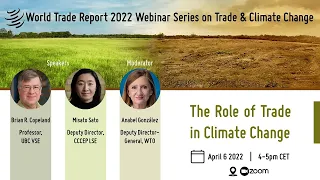 World Trade Report 2022 Webinar N°1 on Trade and Climate Change