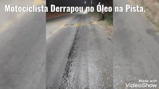 Óleo Derramado na Pista Causa Acidente De Trânsito Com Vítima.