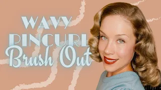 Brushing out a 1940's Pin Curl Wet Set