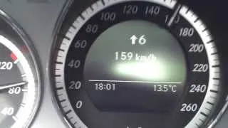 Mercedes C250 cdi acceleration 0-200km/h top speed w204