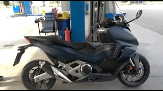 2021 HONDA FORZA 750 going in the Gas Station