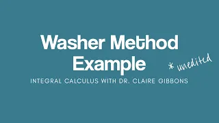 Washer Method Example