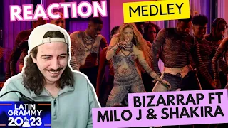 BIZARRAP ft. MILO J & SHAKIRA MEDLEY - Latin Grammy 2023 REACCIÓN