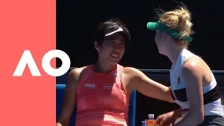 Elina Svitolina shows love to Shuai Zhang after a devastating loss (3R) | Australian Open 2019