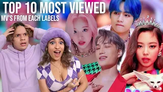 Latinos react to TOP 10 Most Viewed KPOP MVS of Each Agency