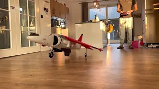 First Vertical Hops | RC Harrier Vtol Model | 1/7th scale #short video