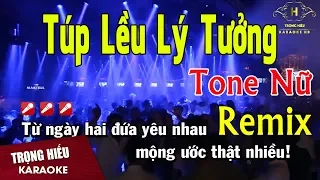 Karaoke Túp Lều Lý Tưởng Remix Tone Nữ Nhạc Sống | Trọng Hiếu