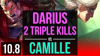 DARIUS vs CAMILLE (TOP) | 1.9M mastery points, 2 Triple Kills, Legendary | KR Master | v10.8