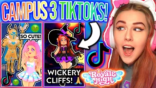 REACTING TO CAMPUS 3 & ROYALLOWEEN TIKTOKS THAT WILL SHOCK YOU! ROBLOX Royale High Updates Tiktoks