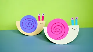 Snail, How to Make Paper Snail / Easy Paper Crafts for Kids - Make Animals with Paper