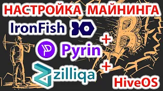 IronFish (IRON) + Pyrin (PYI) + Zilliqa (ZIL) настраиваем майнинг в HiveOS