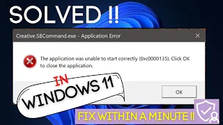 Application error | Application was unable to start correctly 0xc0000135