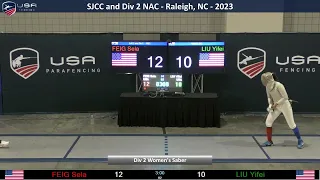 SJCC and Div 2 NAC - Div 2 Women's Saber - Final  - Raleigh, NC  - 2023