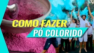 Como fazer PÓ COLORIDO para CHÁ DE REVELAÇÃO