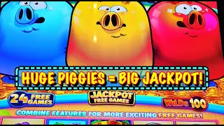 🔵🟡🔴 BIG FUN JACKPOT HANDPAY: Rich Little Piggies Hog Wild Slot!