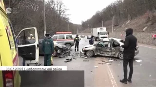 Видео с места смертельного ДТП на ялтинской трассе