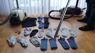 Vacuuming socks with miele vacuum