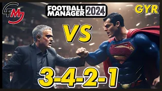 Testing FM24 Best Tactics! GYR's Superman VS Mourinho 3-4-2-1 - Football Manager 2024