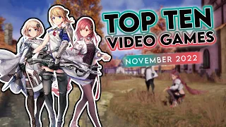 Top Ten Video Games November 2022 - Noisy Pixel