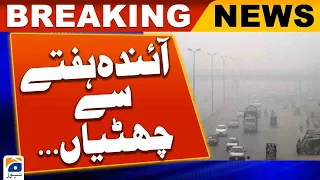 Anti-smog holiday will be implemented from next week | Geo News