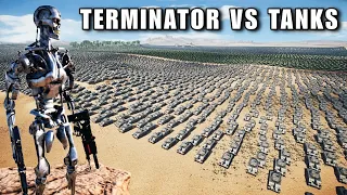 7000 TERMINATOR(T800) VS 70,000 TANKS | Ultimate Epic Battle Simulator 2 | UEBS 2