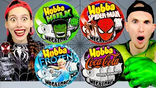 Mystery GIANT Hubba Bubba Challenge 풍선껌 푸드 챌린지 Superhero Mukbang by SWEET EAT