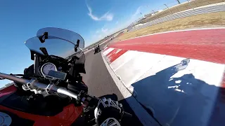 I think I got in the wrong group (S1000XR battles Sportbikes at COTA)