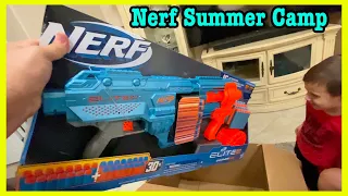 NERF SUMMER CAMP UNBOXING | D&D FAMILY VLOGS