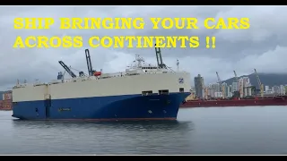 Mega Car Carrier Ship Coming In Port | Car Carrier Berthing In Port