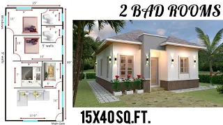 8819068359 for complete plan contact | 15x40 sqft house plan ghar ka naksha 600 sqft 2 BHK #Shorts