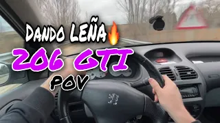 DANDO LEÑA AL 206 GTI!!!💥 POV Conducción agresiva Peugeot 206 GTI 💥