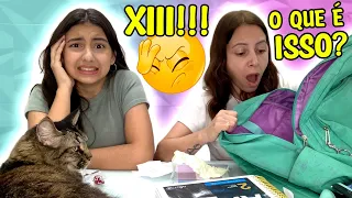 MINHA MÃE REAGINDO AO QUE SOBROU DO MEU MATERIAL ESCOLAR NO MEIO DO ANO ! - Julia Moraes