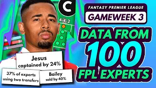 GW3 EXPERT TRANSFER TRENDS & CAPTAINS! - 100 FPL Experts Share Gameweek 3 Plans | FPL 2022-23