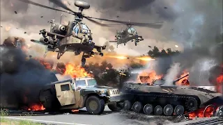 German Combat Vehicle Convoy to Ukraine Blown Up by Russian Ka-52 Helicopter