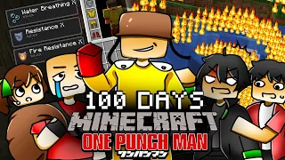 จะเกิดอะไรขึ้น!! เอาชีวิตรอด 100 วัน แต่มีคนที่มีพลัง One Punch Man | Minecraft One Punch Man