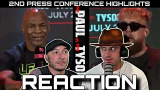 IT'S HEATING UP!!!! Tyson v Paul 2nd Press Conference Highlights REACTION!!!