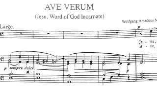 Ave Verum (D Major), W. A. Mozart, Piano Accompaniment