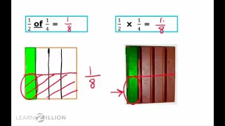 Multiply fractions by fractions using area models