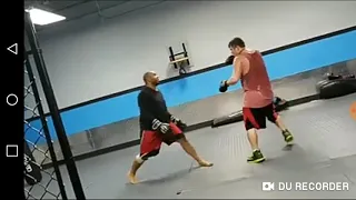 Playing with the gym bully.