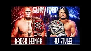 Brock Lesner VS AJ Styles|FULL HD Match|Survivor Series•