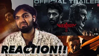 WEAPON Trailer | REACTION!! | Sathyaraj,Vasanth Ravi,Rajiv Menon | Ghibran | Manzoor MS | Guhan S