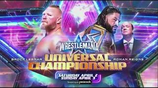 WWE Wrestlemania 38| Roman Reigns vs Brock Lesnar |OFFICIAL MATCH CARD