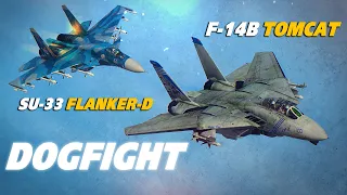 F-14B Tomcat Vs Su-33 Flanker-D Dogfight | Digital Combat Simulator | DCS |