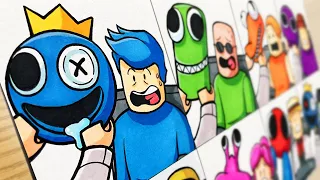 Drawing ROBLOX- Origin of the Rainbow Friends / Rainbow Friends Story