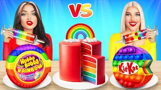 Rainbow Desserts Challenge | Mukbang with Food of The Same Colors by RATATA POWER